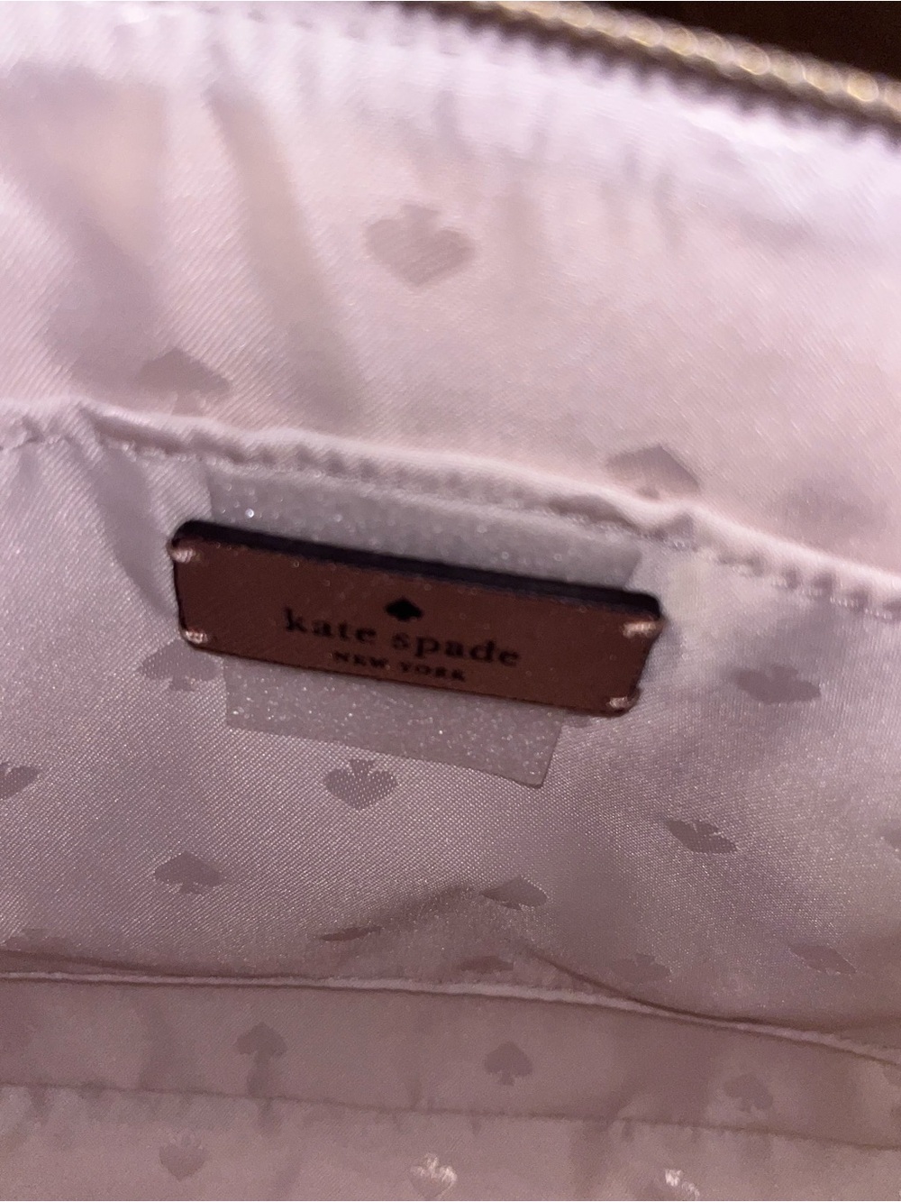 Kate Spade Rose Gold Glitter Tote with Matching Card Holder - Picture 8 of 14